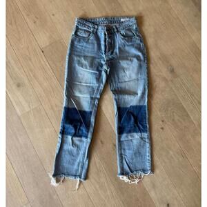 ANINE BING Patch Pocket Mid-rise Cropped Jeans - 26